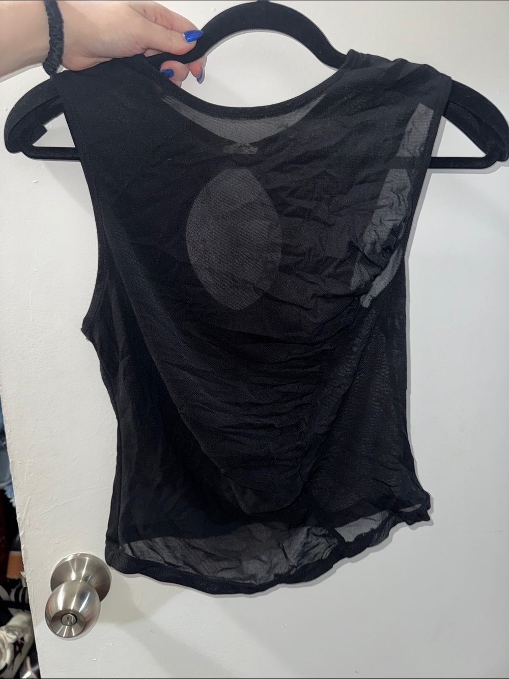 Free People Black Sheer Sleeveless Tank Top